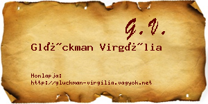 Glückman Virgília névjegykártya